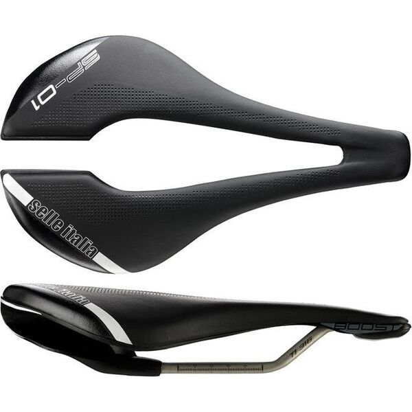 Selle Italia Siodło SELLE ITALIA SP-01 BOOST SUPERFLOW S (id match - S3) TI 316 Tube 7, fibra-tek, 210g czarne (NEW)