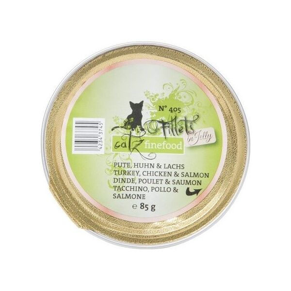 Catz Finefood Filety N.405 Indyk/Kurczak/Łosoś tacka 85g