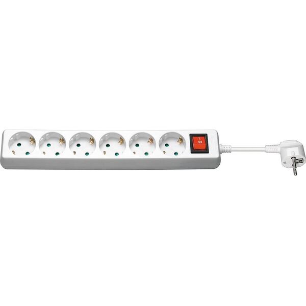 Listwa zasilająca MicroConnect 6 gniazd 5 m biała (GRU0065W)