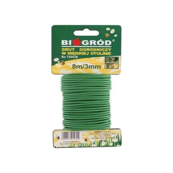 Biogród Drut ogrodniczy w miękkiej otulinie 8mx3mm (11105046)