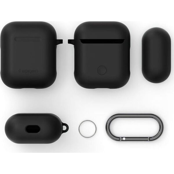 Spigen Etui ochronne Silicone Fit for AirPods 1/2 czarne