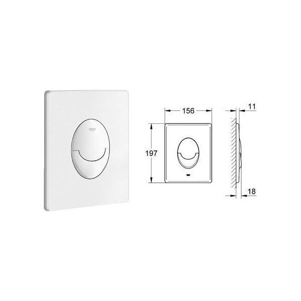 Stelaż Grohe WC koplektas Grohe Rapid SL 3in1 su mygtuku Skate Air 38722001