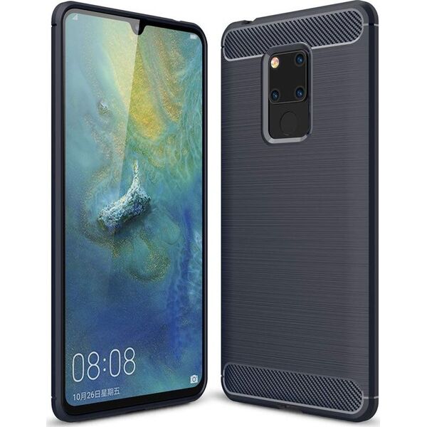 Hurtel Carbon Case elastyczne etui pokrowiec Huawei Mate 20 niebieski uniwersalny