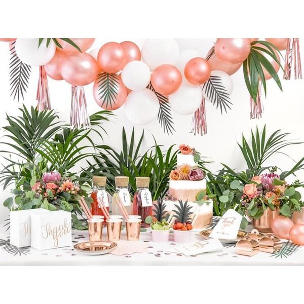 Party Deco Talerzyki papierowe, różowe złoto, 18 cm, 6 szt. uniwersalny