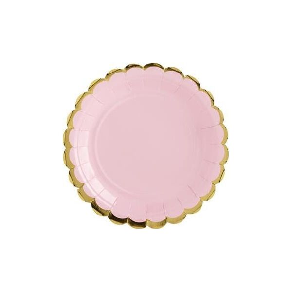 Party Deco talerzyki Yummy, jasny róż, 18 cm, 6 sztuk uniwersalny (33392)