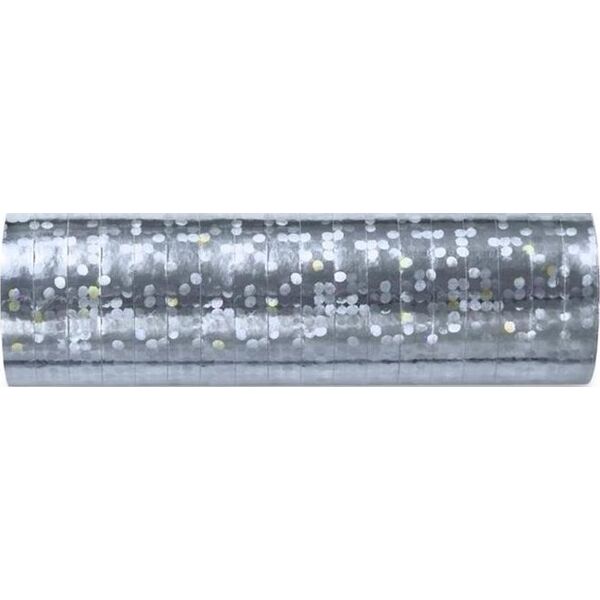 Party Deco Serpentyny holograficzne, srebrne, 3,8m, 18 szt. uniwersalny