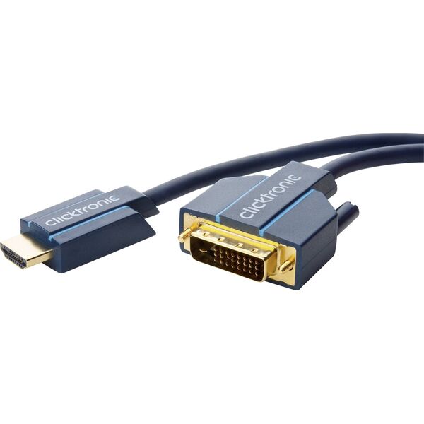 Kabel Clicktronic HDMI - DVI-D 3m granatowy (70342)