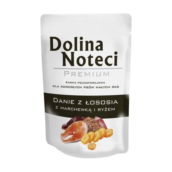 Dolina Noteci Saszetka Łosoś z marchewką i ryżem dla małych ras 100g
