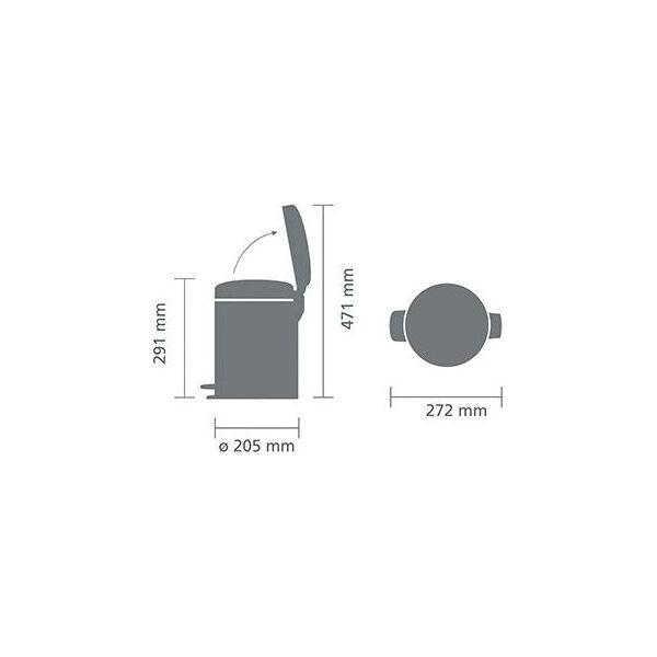 Kosz na śmieci Brabantia New Icon na pedał biały (22112065)