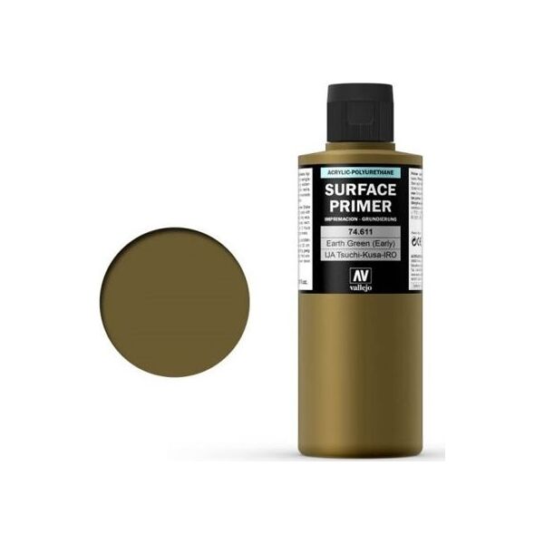 Vallejo IJA-Tsuchi-Kusa-IRO Earth Green (early) 200 ml. Podkład Akrylowy Vallejo Surface Primer uniwersalny