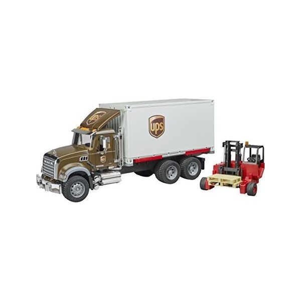 Bruder MACK Granite UPS kontener z wóżkiem widłowym (02828)