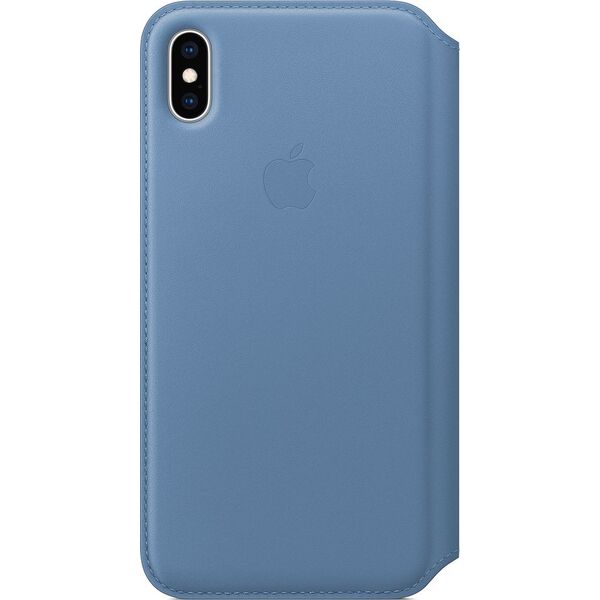 Apple Etui skórzane folio iPhone XS Max - chabrowe