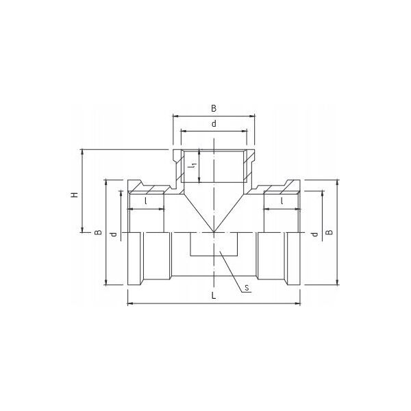 Perfexim Trójnik redukcyjny mosiądz WZW 3/4x1/2 wzmocniony PHA-314 G3/4xG1/2xG3/4 WZW PN16 [20/100]