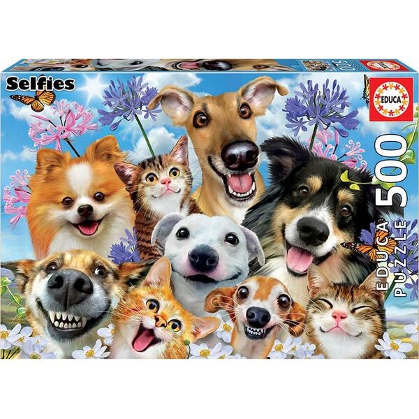 Educa Puzzle 500 elementów Zabawa, Słoneczne selfie