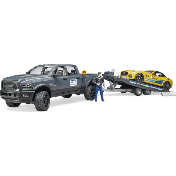 Bruder Dodge RAM 2500 Power Wagon z lawetą i autem Roadster Racing Team (02504)
