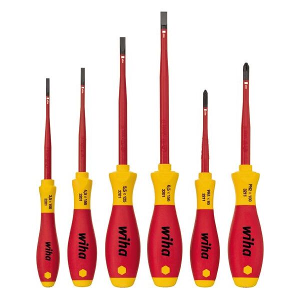 Wiha zestaw wkrętaków SoftFinish electric slimFix płaski, Phillips, 6 częściowy (38362)
