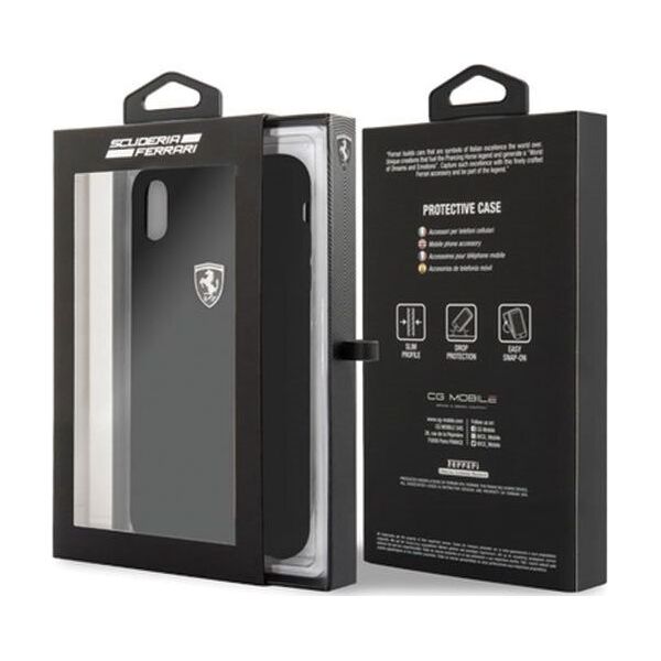 Ferrari Hardcase FEOSIHCI65BK iPhone Xs Max czarny/black Silicone Off track uniwersalny
