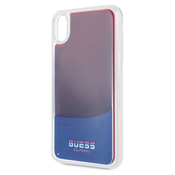 Guess Guess GUHCI65GLCRE iPhone Xs Max czerwo ny/red hard case California Glow in the dark uniwersalny