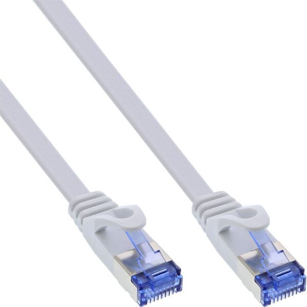 InLine Flat Patch kabel, U/FTP, Cat.6A, biały, 2m