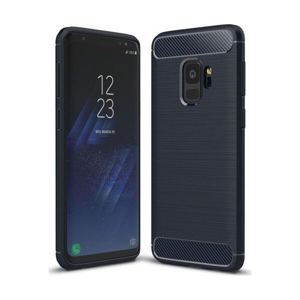CASE ETUI CARBON LUX NIEBIESKI SAMSUNG GALAXY J4 2018 standard