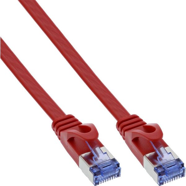InLine InLine Flat Patch kabel, U/FTP, Cat.6A, czerwony, 10m