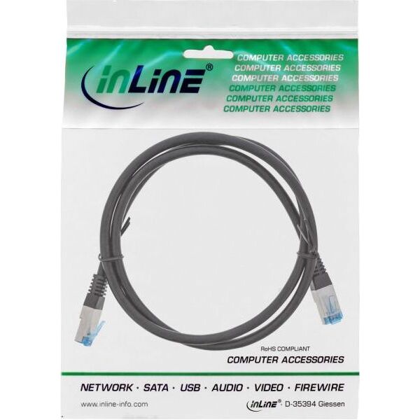 InLine InLine Kabel sieciowy Patch Cat.6A, S/FTP, PE outdoor, czarny, 3m