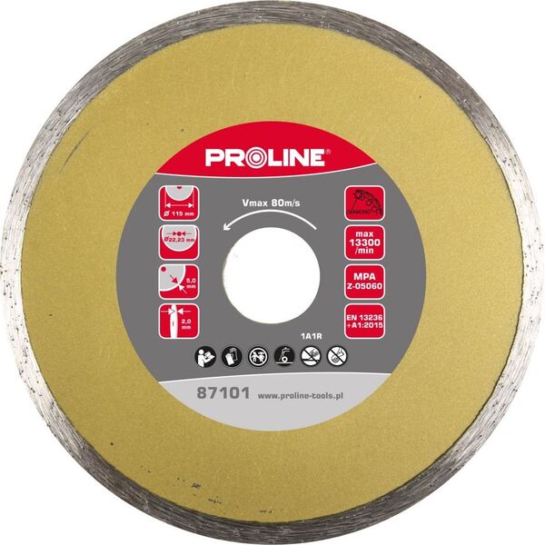 Pro-Line TARCZA DIAMENTOWA PEŁNA (MAT.BUD) 125*2.2*5.0*22.23 PROLINE