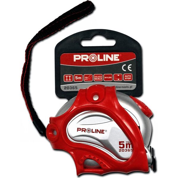 Pro-Line miara zwijana 5m x 19mm dwustronna, biała, magnetyczna (20365)