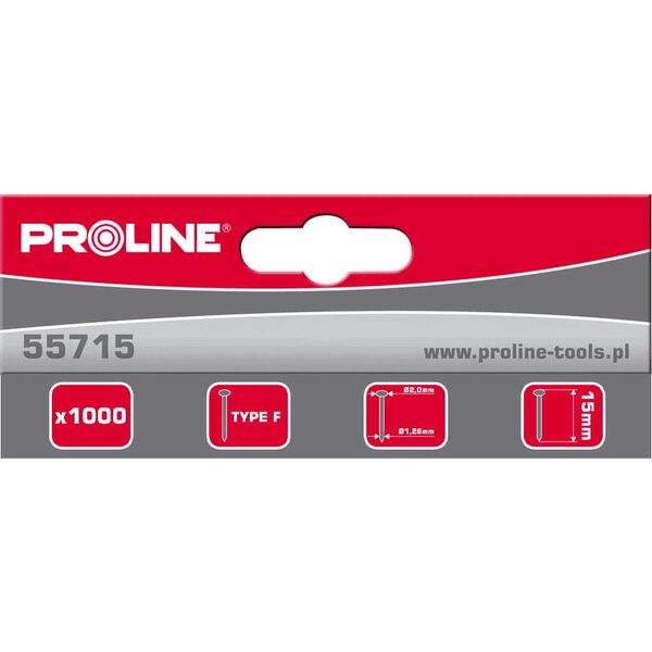 Pro-Line gwoździe typ F, 50mm, 2.0x1,26mm, 1000 sztuk (55750)