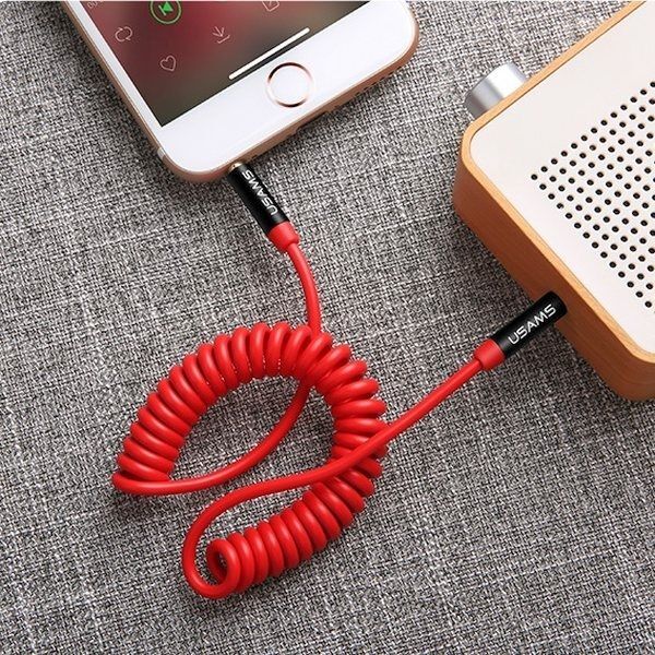 Kabel Usams Jack 3.5mm - Jack 3.5mm 1.2m czerwony (63656-uniw)