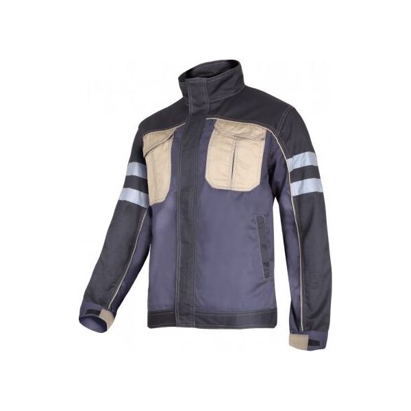 Lahti Pro Bluza Szaro-czarno-beżowe z Pasami Odblaskowymi M (L4040802)