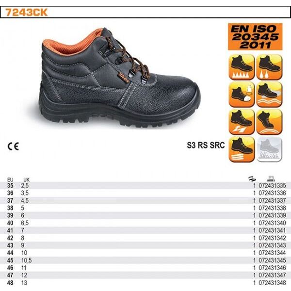 Beta Tools Trzewiki Robocze Skórzane S3 41 (BE 7243CK/41)