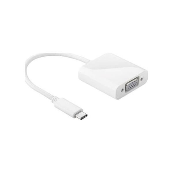 Adapter USB Goobay USB-C - VGA Biały  (JAB-2857817)