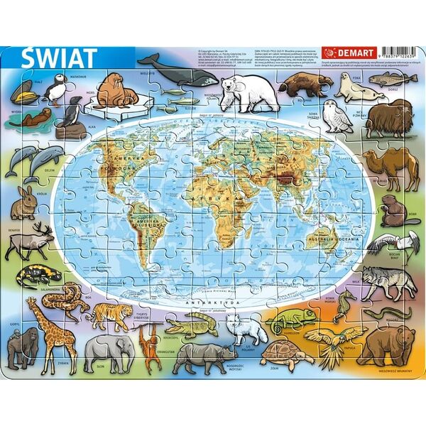 Demart Puzzle ramkowe - Świat fizyczna