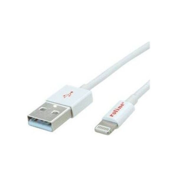Kabel USB Roline USB-A - 1 m Biały (JAB-2081282)