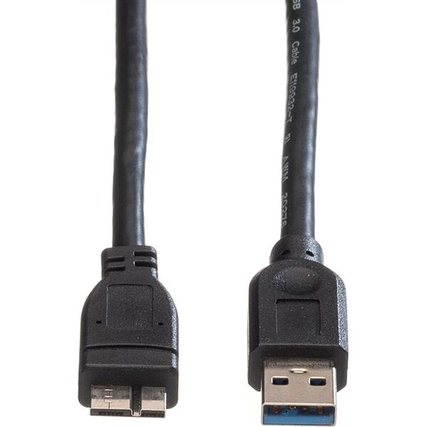 Kabel USB Roline USB-A - microUSB 2 m Czarny (JAB-809445)