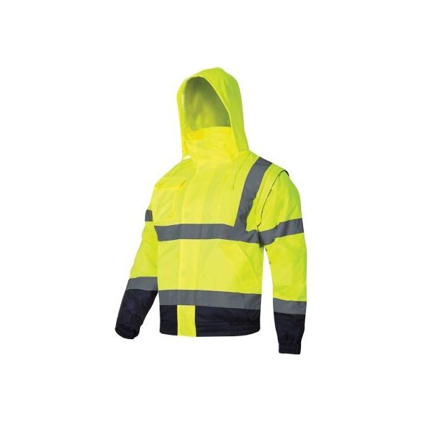 Lahti Pro Kurtka Ostrzegawcza Ocieplana z Odpinanymi Rękawami żółta 3XL (L4092506)