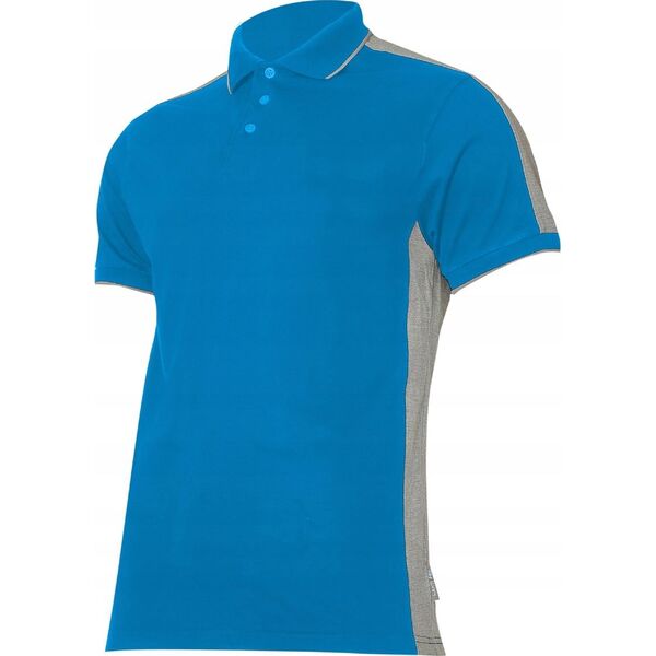 Lahti Pro Koszulka męska Polo 190g/m2 niebiesko-szara r. 2XL