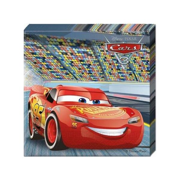 PROCOS Serwetki urodzinowe Cars 3 - 33 cm - 20 szt. uniwersalny