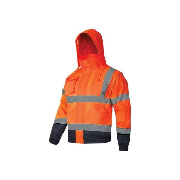 Lahti Pro Kurtka Ostrzegawcza Ocieplana z Odpinanymi Rękawami Pomarańczowa 2XL (L4092605)