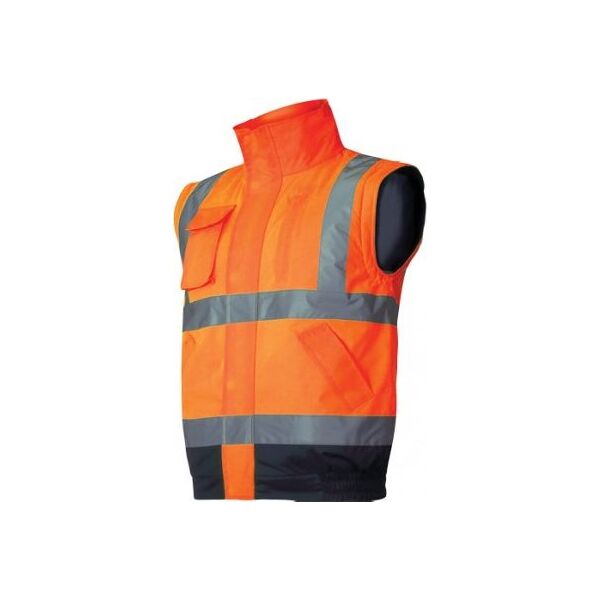 Lahti Pro Kurtka Ostrzegawcza Ocieplana z Odpinanymi Rękawami Pomarańczowa 2XL (L4092605)
