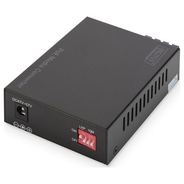 Konwerter światłowodowy Digitus Gigabit PoE Singlem.Media RJ45/SC SM PSE