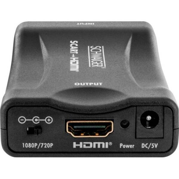 Adapter AV Schwaiger Scart - HDMI czarny (HDMSCA01 533)