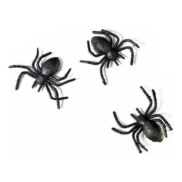 Party Deco Pająki plastikowe czarne na Halloween - 10 szt. uniwersalny