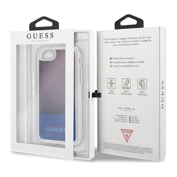 Guess Guess GUHCI8GLCRE iPhone 7/8 czerwony /red hard case California Glow in the dark uniwersalny
