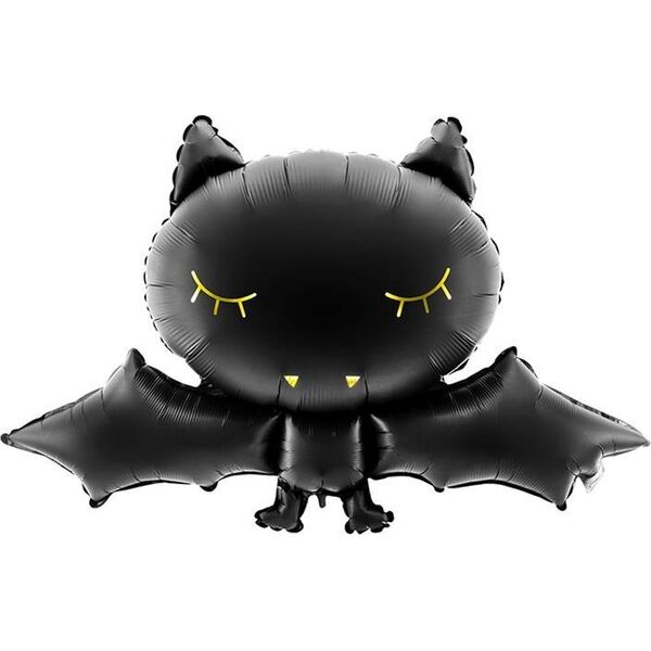 Party Deco Balon foliowy Nietoperz, Halloween, czarny, 80x52 cm uniwersalny