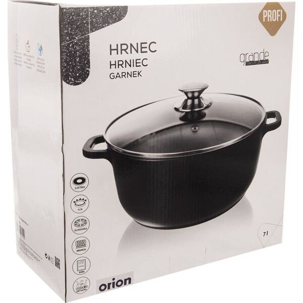Orion Garnek GRANITOWY 28 cm indukcja GRANDE 7L ORION uniwersalny