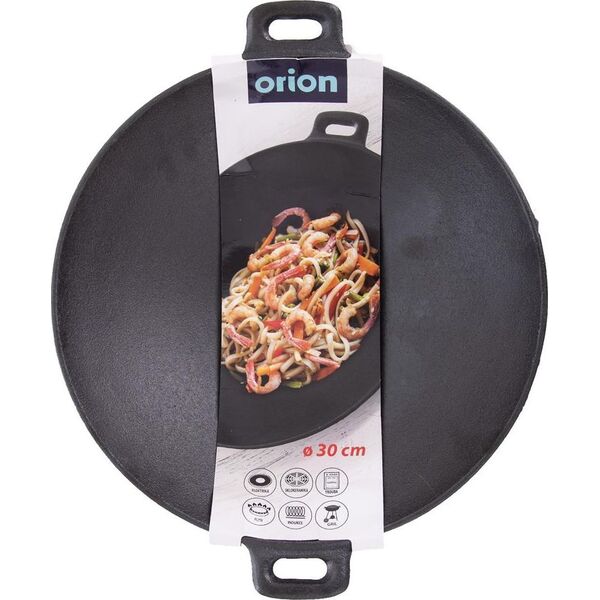Patelnia Orion wok Żeliwna 30cm
