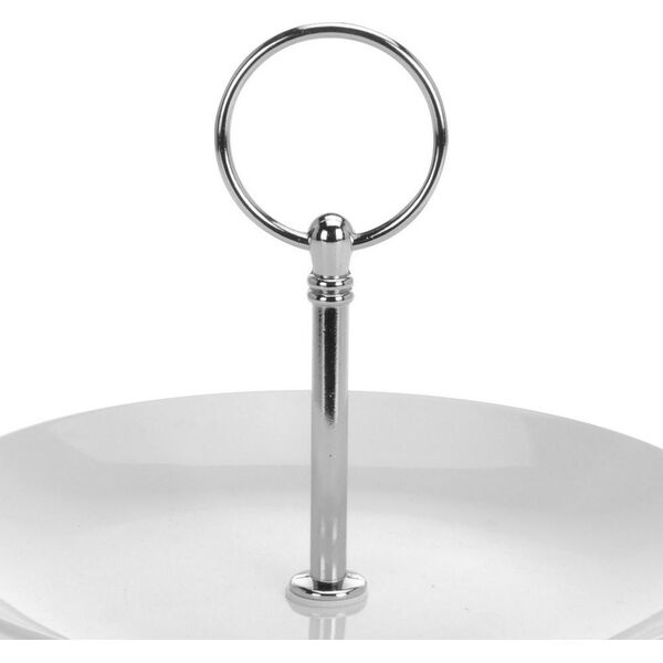 Excellent Houseware Patera 2-piętrowa na ciastka ciasto porcelanowa uniwersalny