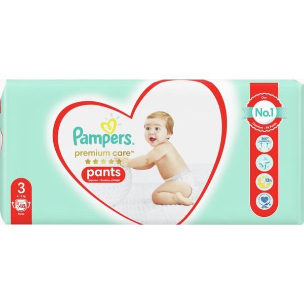 Pampers Pieluchomajtki Pants Premium Care 3, 6-11 kg, 48 szt.